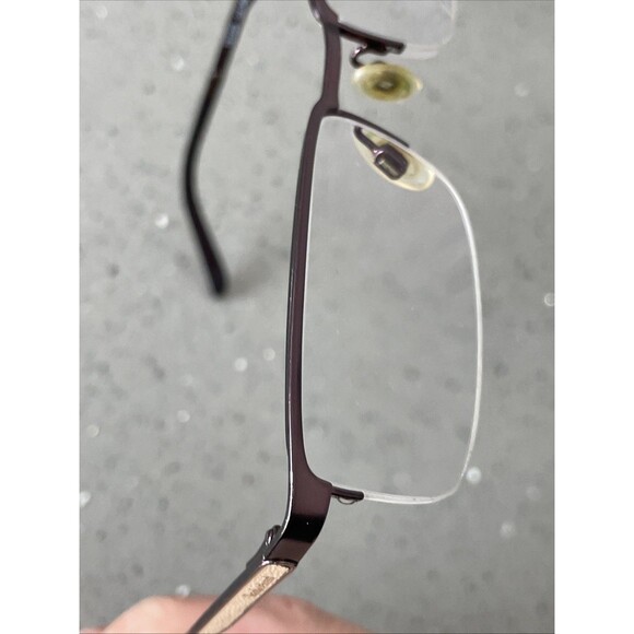 Timberland TB 1224 Col.048 54-18-140 Brown metal half Rim Eyeglasses Frames ONLY - Picture 9 of 10